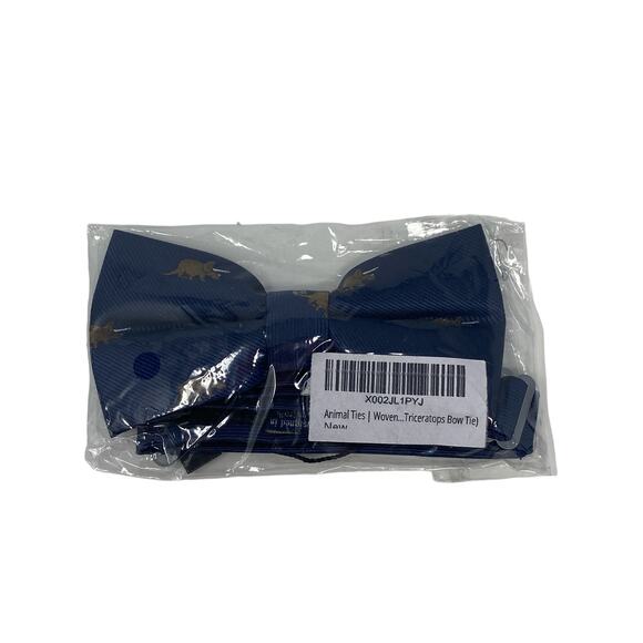 NWT Aus Cufflinks Mens Navy Dinosaur Socks Bow Tie Gift Set Triceratops Novelty - Picture 5 of 10